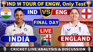 India Women vs England Women, Only Test Day 4 Live Cricket Score & Commentary INDW vs ENGW Final Day screenshot 1