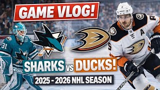 San Jose Sharks Game Vlog vs Anaheim Ducks 2025-2026 NHL Season