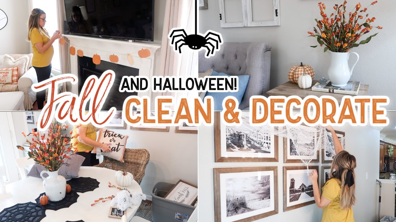 FALL HALLOWEEN CLEAN AND DECORATE WITH ME 2020 | BUDGET DECORATING IDEAS! HALLOWEEN HOUSE TOUR