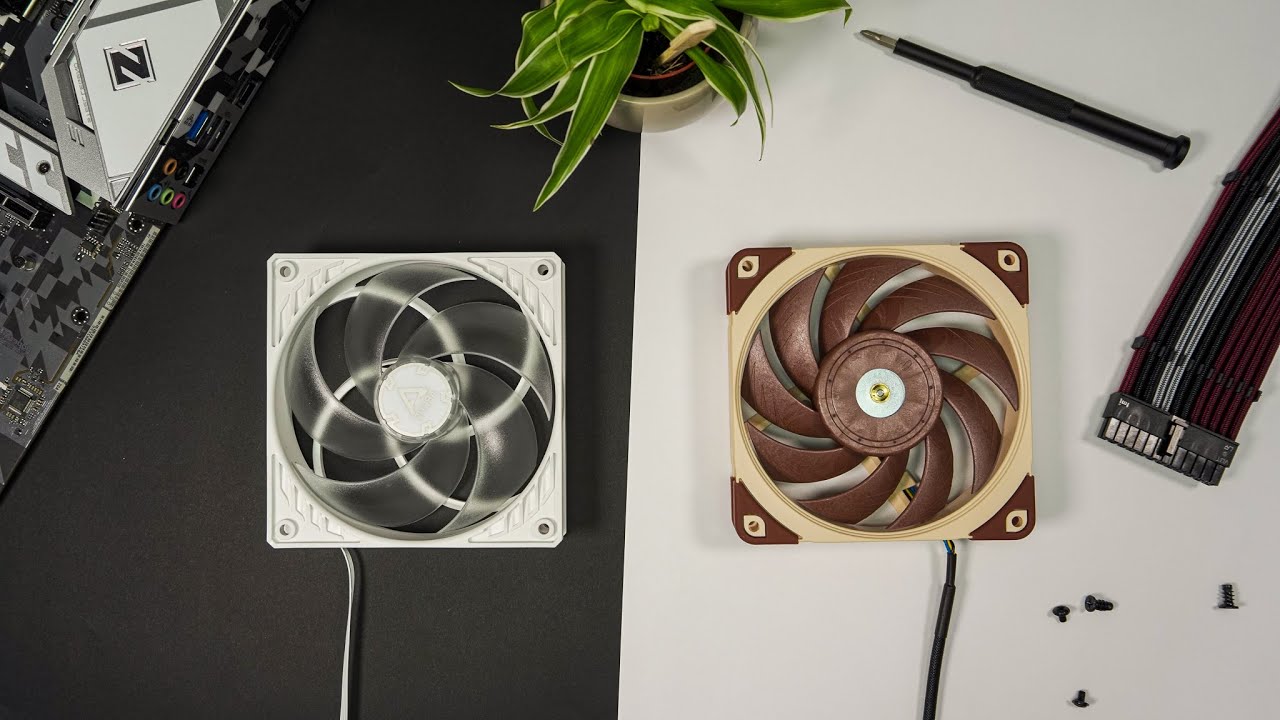 Mes ventilateurs non RGB favoris : Arctic P12 PWM et Noctua NF-A12x25 