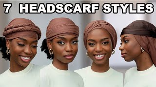 7 SIMPLE QUICK & EASY WAYS TO STYLE 1 HEADWRAP/TURBAN/HEADSCARF