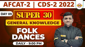 CDS GK | AFCAT General Knowledge Questions || FOLK DANCES || by Raushan Sir