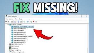 How to fix network adapter not showing in device manager? fix it fast.