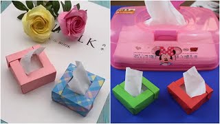 Melipat Origami Sederhana, Membuat Tempat Tisu Mini