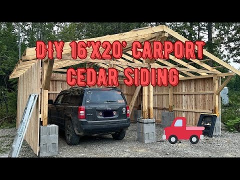 Video: DIY 16x20 Carport Cedar Siding