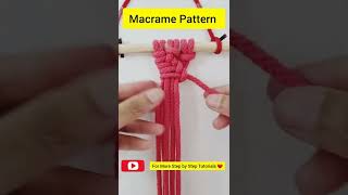 Macrame Pattern Series Step by Step ❤️ #shorts #thecraftpot