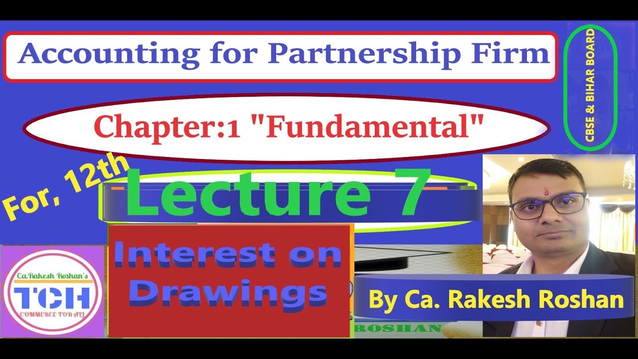 Lecture 7 Accounting For Partnership Firm Fundamental Calculation of
