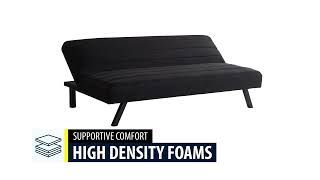 Serta Darcy Convertible Futon, Black