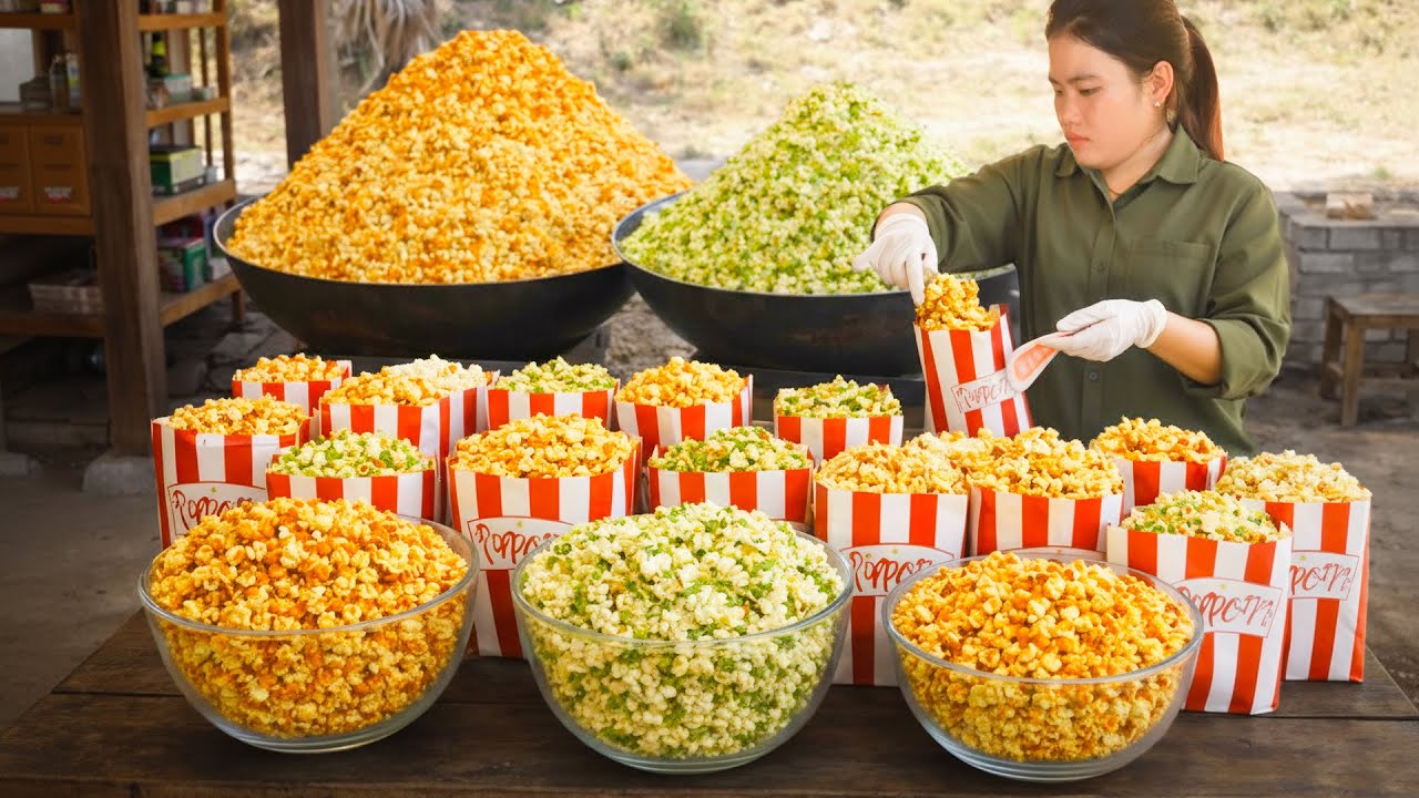 Snack Recipe: How to Make Bags of Matcha Flavor Popcorn to Sell at the Market