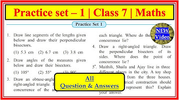 Practice set 1 class 7th maths | Chapter 1 Geometrical Constructions| std 7 maths| Maharashtra board