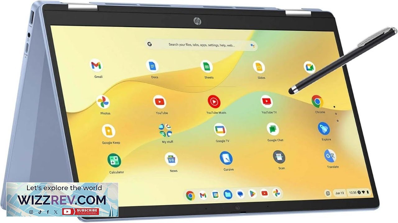 HP Convertible 2 in 1 Chromebook in Blue 14" Touch FHD Intel 4 Core