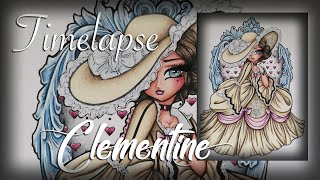 Adult Coloring - Timelapse - Clementine - Hannah Lynns Victorian Darlings ♥