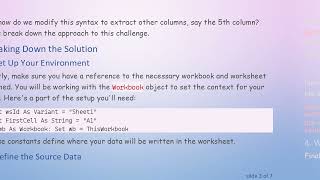 How to Copy a Column from a 2D VBA Array to an Excel Worksheet