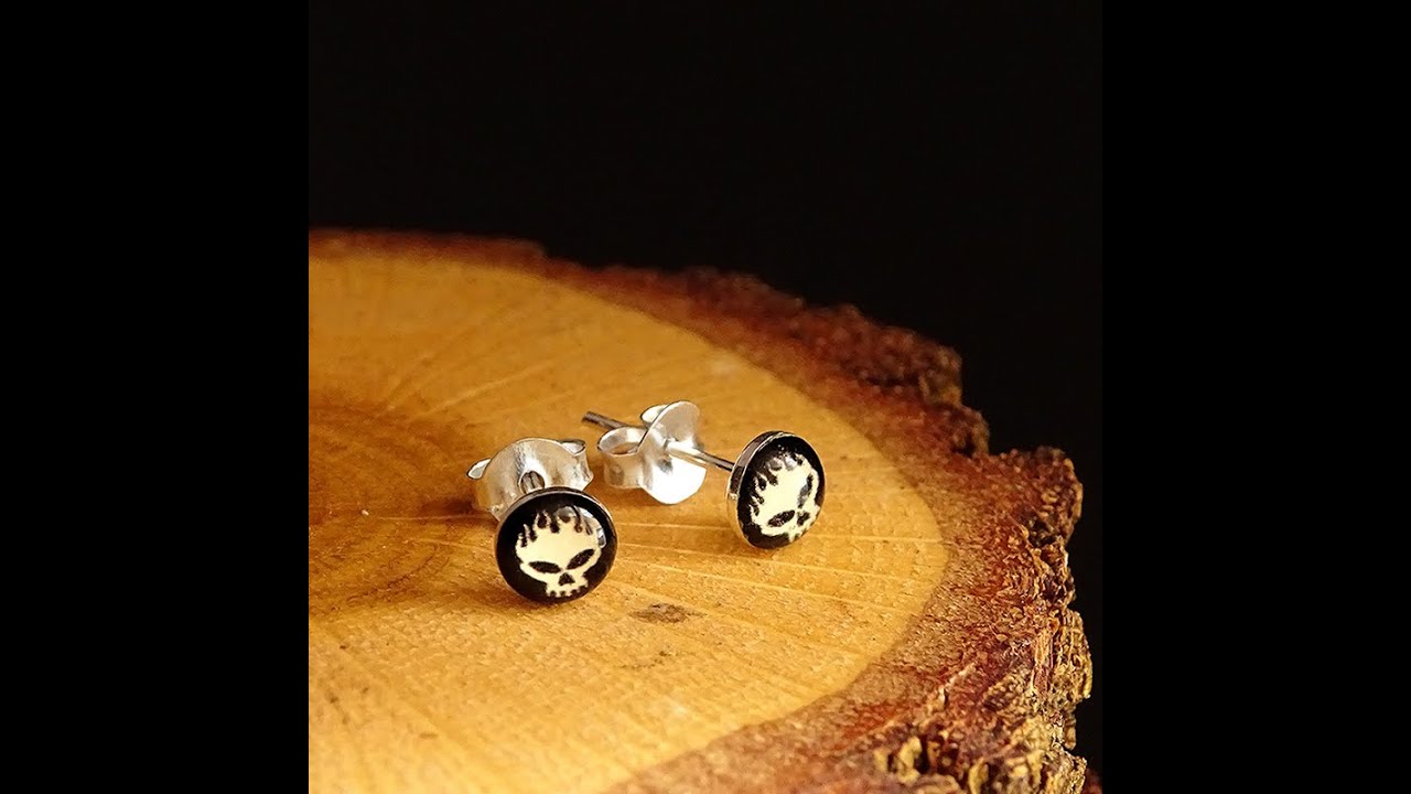 Solid 925 Sterling Silver Men's Stud Earrings