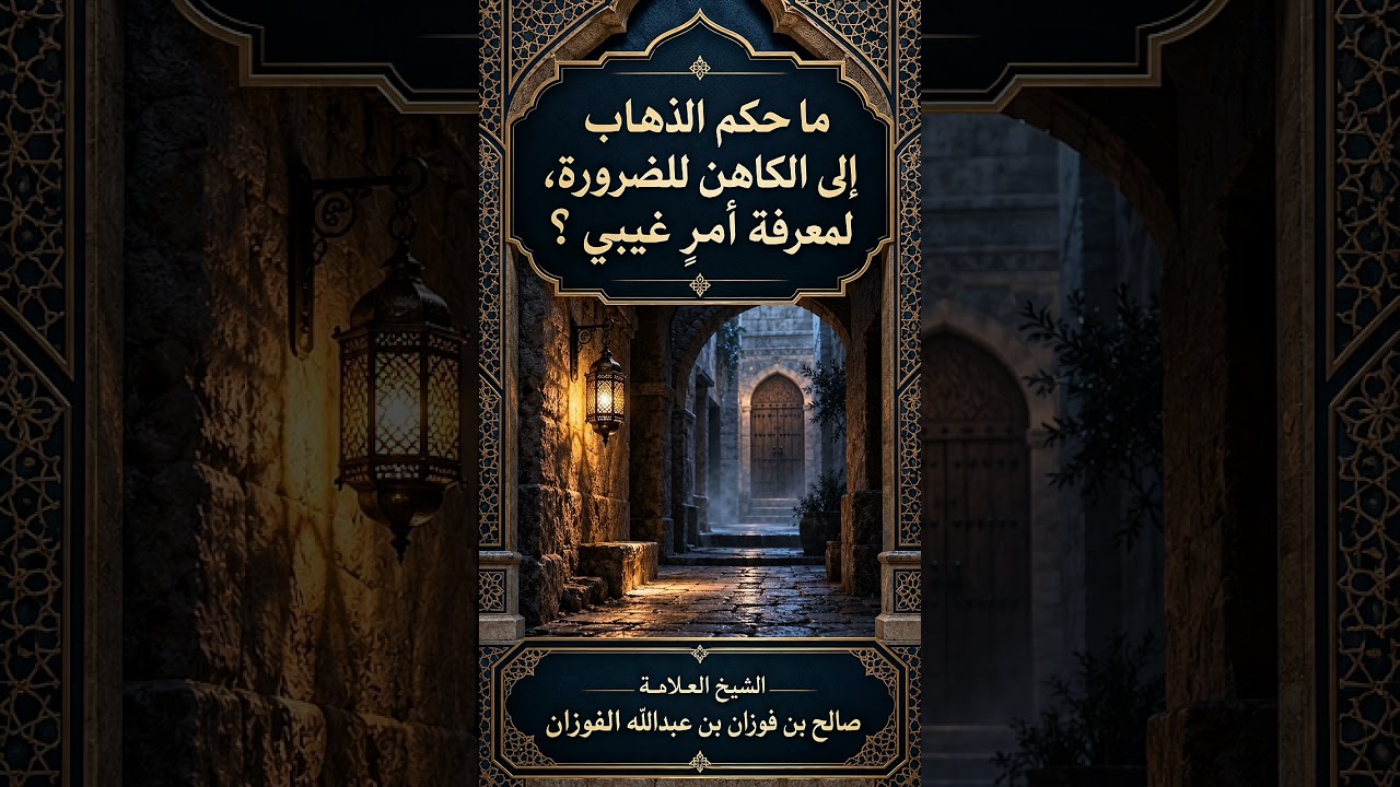 ما حكم الذهاب إلى الكاهن للضرورة، لمعرفة أمرٍ غيبي ؟ الشيخ العلامة صالح بن فوزان بن عبد الله الفوزان