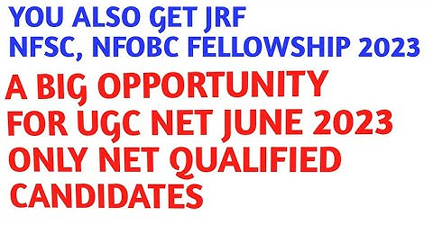NFSC, OFOBC FELLOWSHIP JUNE 2023  RESULT// A BIG OPPORTUNITY FOR UGC NET QUALIFIED CANDIDATES