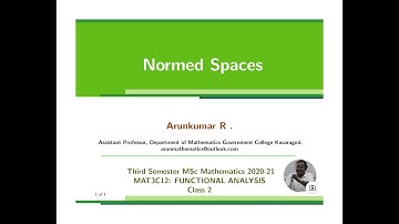 CLASS2 MAT3C12 FUNCTIONAL ANALYSIS FUNDAMENTALS OF NORMED SPACES