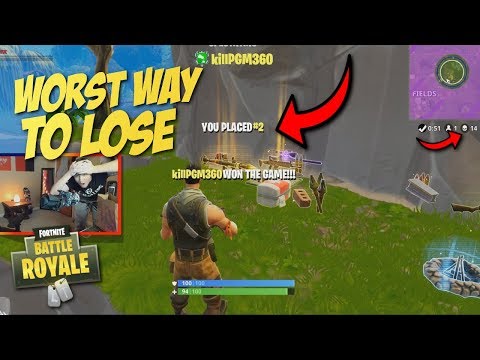 The Absolute WORST Way to LOSE a Game.. (Fortnite Battle Royale)