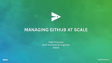 Managing GitHub at Scale - GitHub Universe 2016