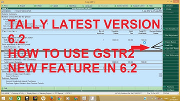 Tally Erp9 6.2 Latest Version || How To Use Gstr2 New features in tally 6.2