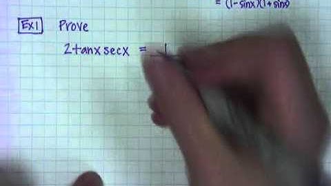 7.1b Proving Trig Identities