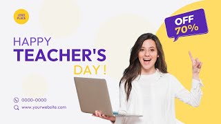 Free Teachers Day Marketing Video Template (Customizable) - FlexClip