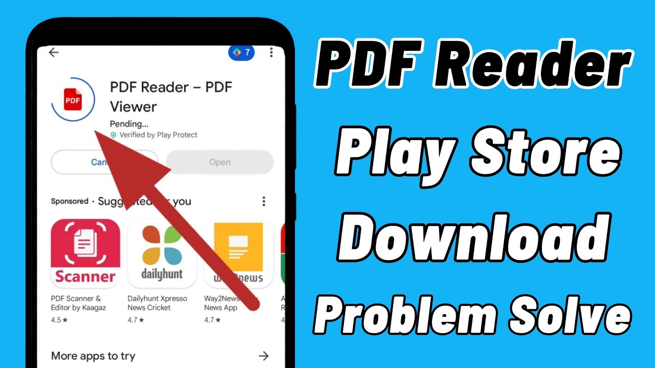 Pdf Play PDF Reader Play Store Download Problem Solve | Fix Can't Install PDF ...