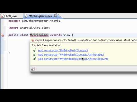 Android Developing Applications Tutorial   63   Using a Constructor to pass Context