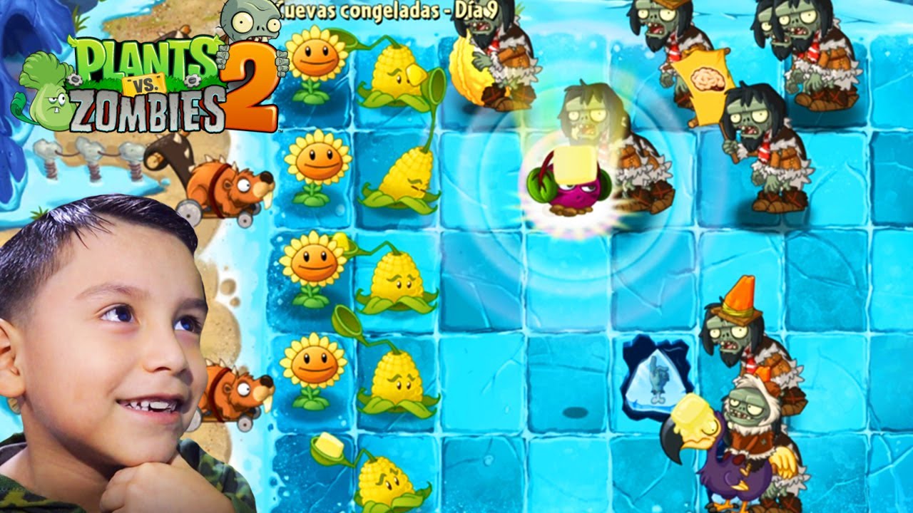 Jugando Plantas vs Zombies 2 en Las Cuevas Congeladas | Juegos Para ...