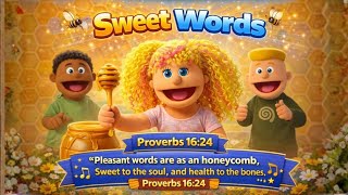 🎵 Sweet Words — Proverbs 16:24 | Bible Memory Song for Kids | Puppet Singalong 🎶