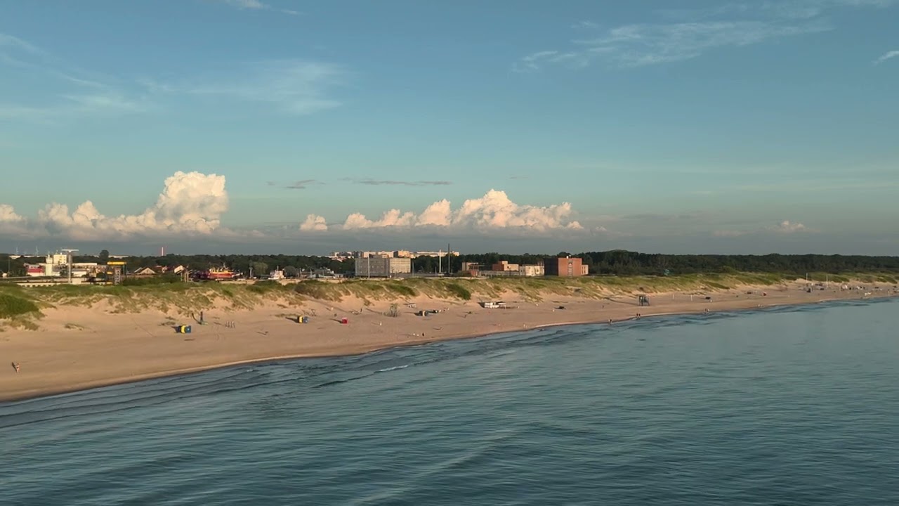 "Blue Flag Baltic Paradise 🇱🇻 | Ventspils Beach Sunset Drone Footage"