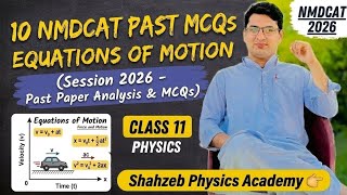 Equations of Motion & NMDCAT MCQs | Class 11 Physics C#3 Force & Motion | 2026 Tricks | Urdu/Hindi