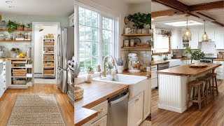 Vintage Farmhouse Kitchen Makeover on a Budget | Rustic Style + Modern Functionality Tips Part 2