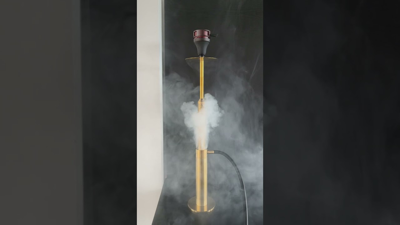 Stainless steel hookah. Height 80cm