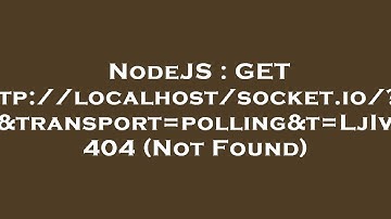 NodeJS : GET http://localhost/socket.io/?EIO=3&transport=polling&t=LjIvLGU 404 (Not Found)