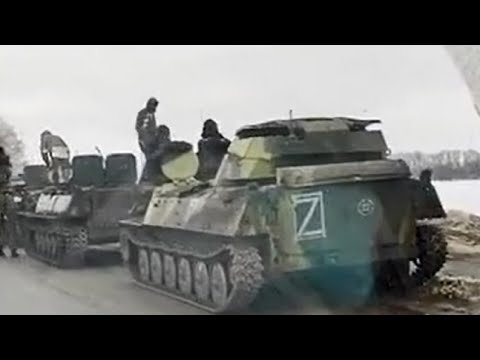 A 'Z' FOR INVASION, RUSSIAN TANKS PAINTED WITH WAR COLORS ARE READY FOR ATTACK || 2022