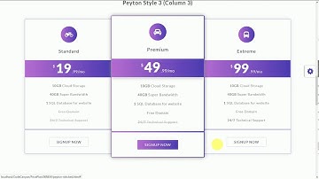 Peyton : Stitch Pricing Tables