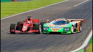 Ferrari F1 2018 vs Mazda 787B  Monza