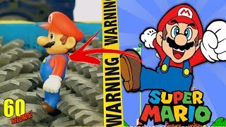 60 Seconds Experiment - Shredding Vs Super Mario Crash Test