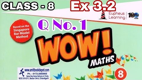 wow maths book class 8 solution ex 3.2 Q No.1 Sqaure Cube And Their Roots Cbse/Icse #vishu tutorial