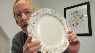 Homer Laughlin Nautilus Eggshell dinner plates, soup bowls bread desert plates, Nantucket pattern!