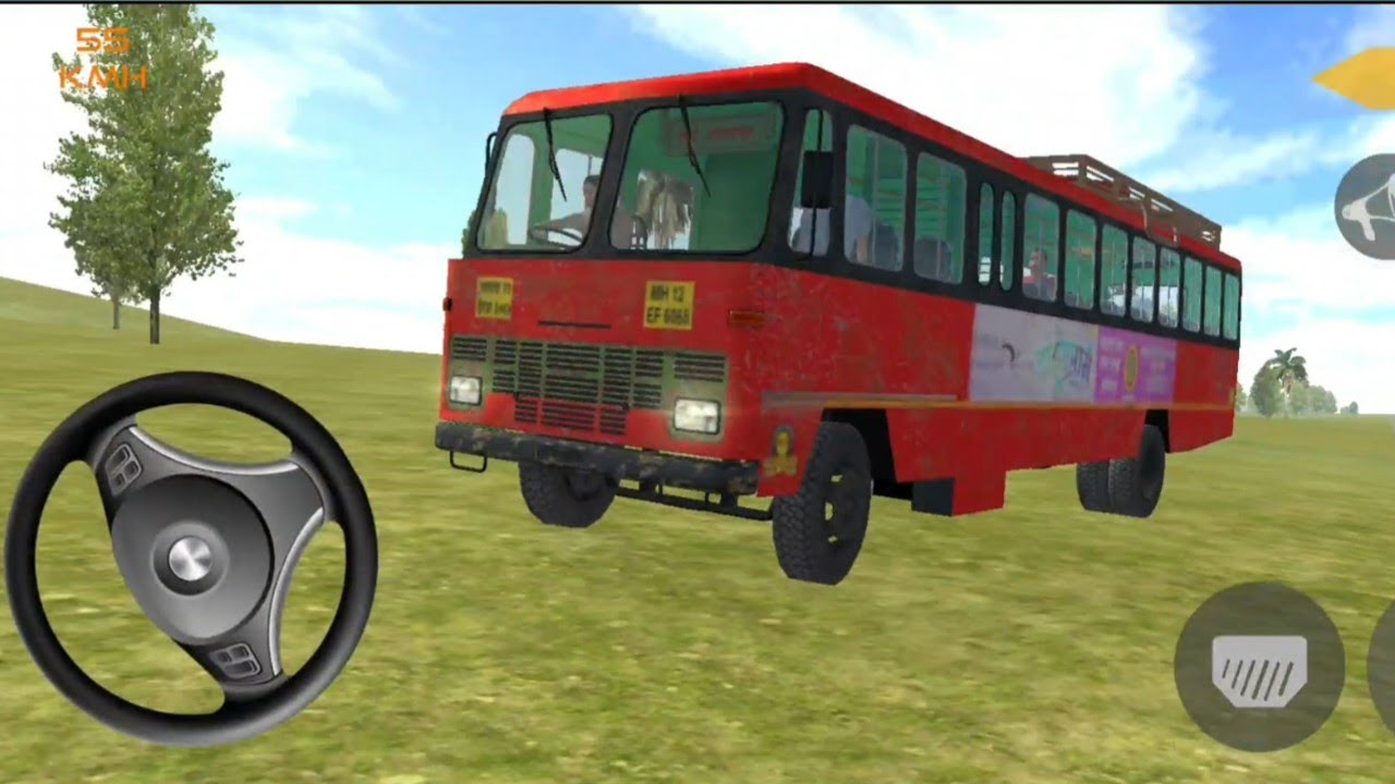 New red colour sarkari bus coach bus game play video | nahin khatarnak Pahari raste sweet brother 🔥