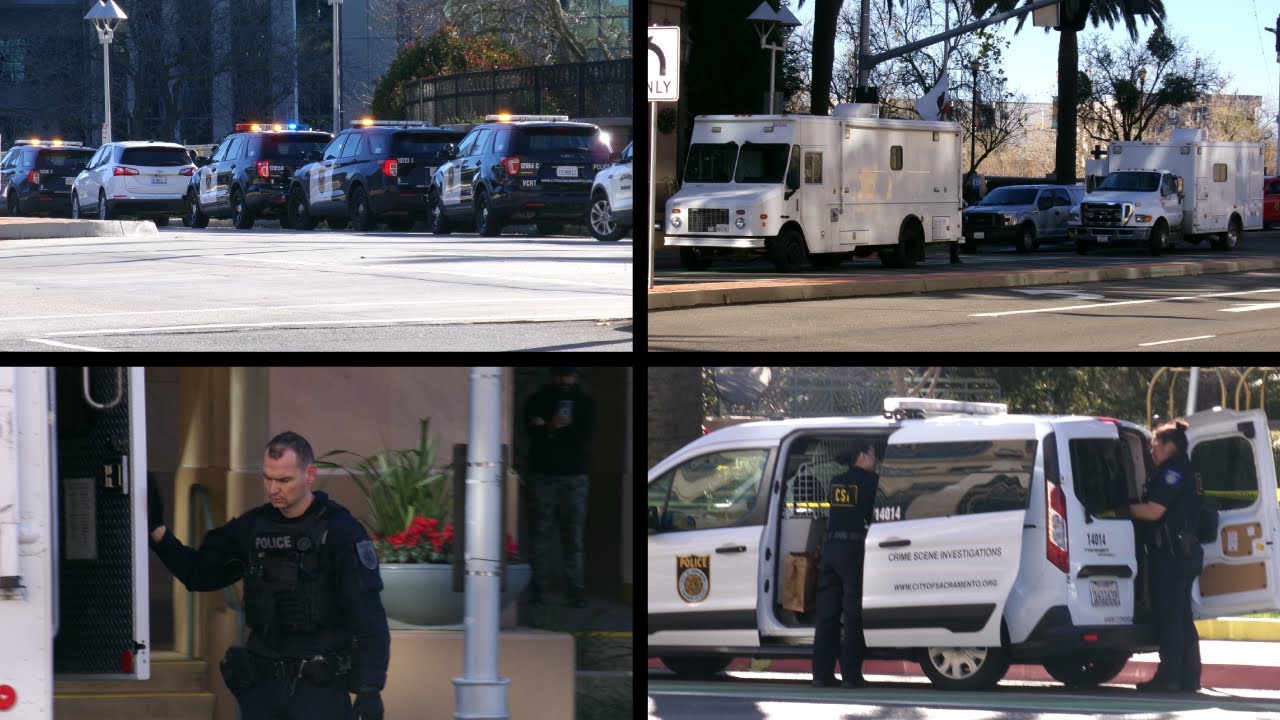 Sacramento Barricaded Suspect at Embassy Suites and Car Accidents - YouTube