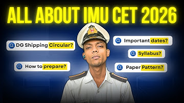 IMU CET 2026 Full Guide 🔥 | Syllabus, Paper Pattern, DG Shipping Circular, Important Dates  #imucet