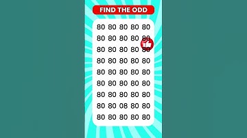 Find the Odd One Out in 10 Seconds