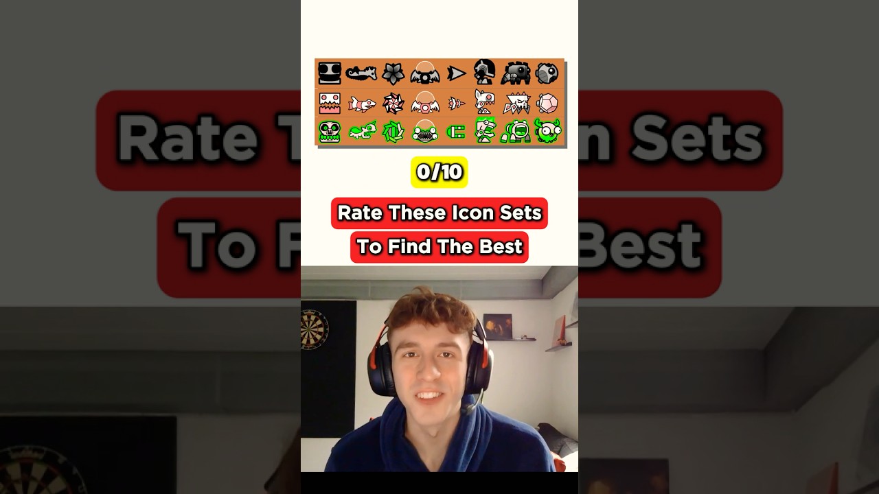 Оцените эти наборы иконок Geometry Dash