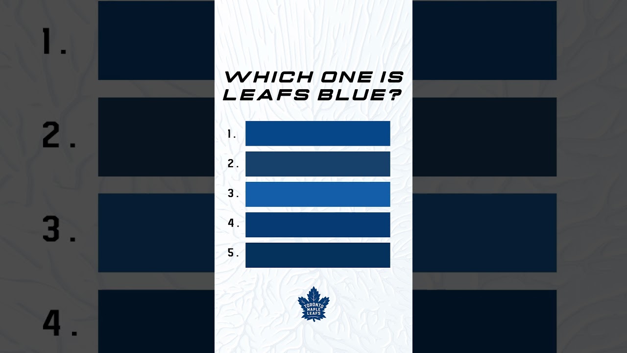 Which one is Leafs Blue?? 🧐🔵