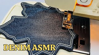 ASMR Slow Denim Sewing | Sewing Sounds | No Talking