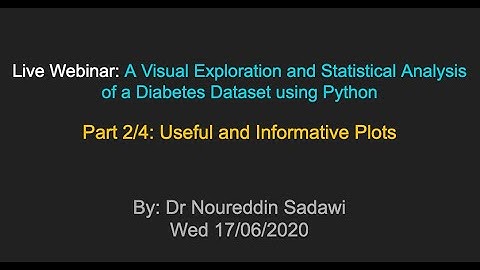 Live Webinar: Analysis of a Diabetes Dataset using Python - Part 2/4