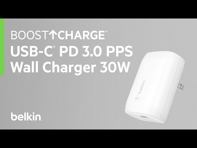 BOOSTCHARGE™ USB-C® PD 3.0 PPS Wall Charger 30W for iPhone, iPad, MacBook, and other USB-C devices